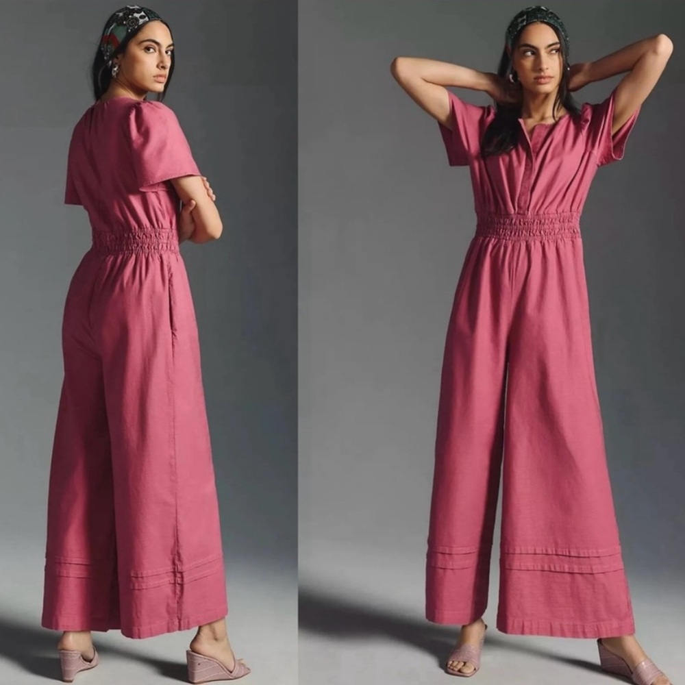 Anthropologie - The Somerset Jumpsuit - Linen Edition - Size Large
